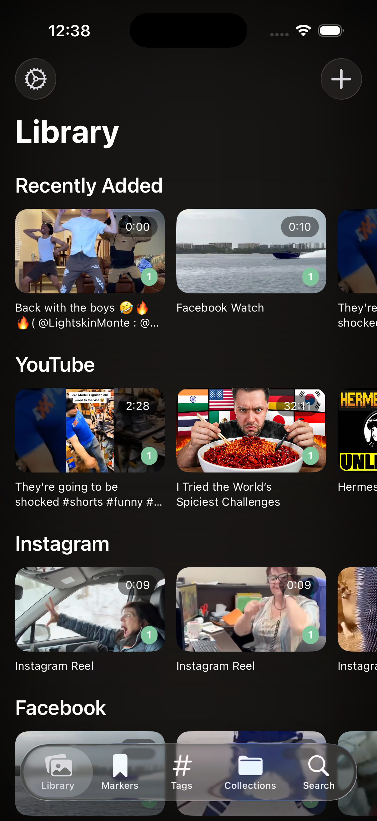 Collections of videos and markers